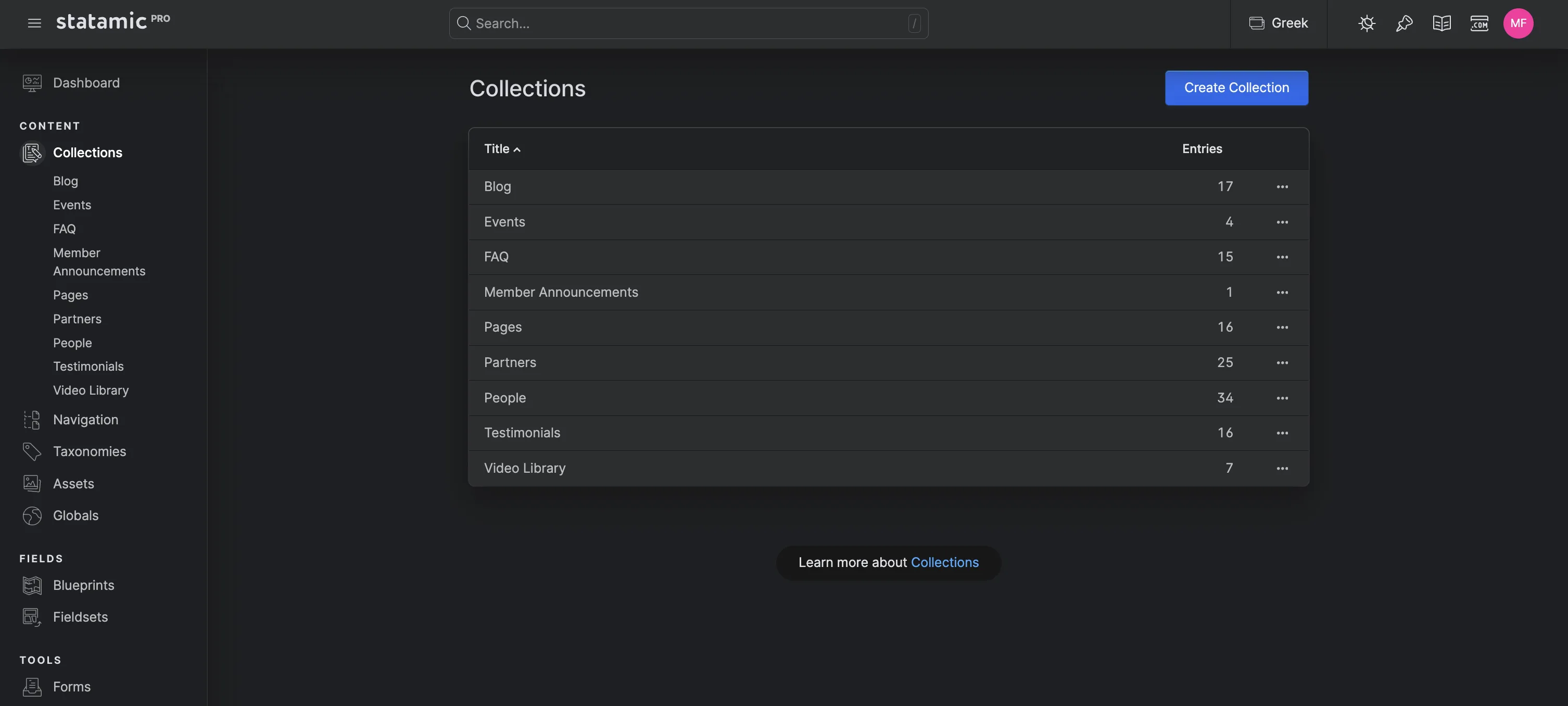 Debate House Statamic control panel